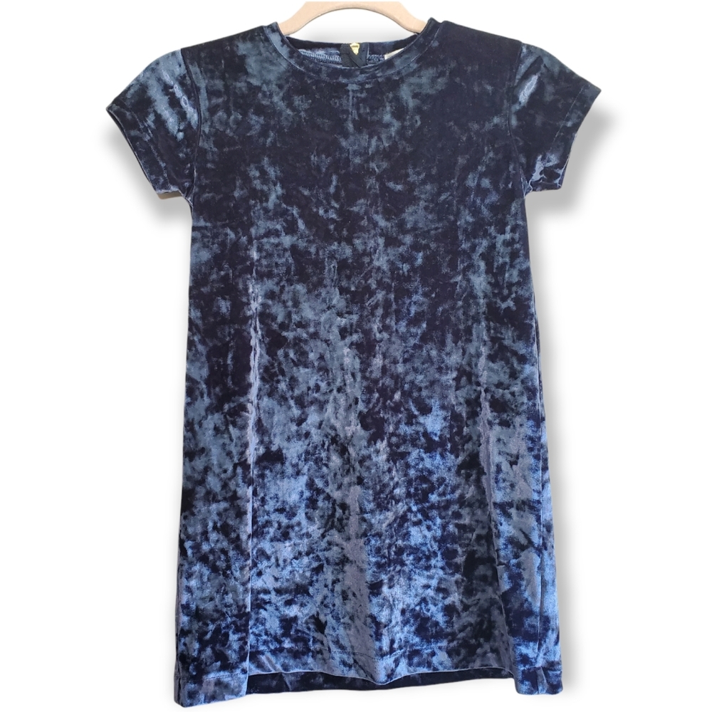 CREWCUTS holiday velvet navy size 7 dress